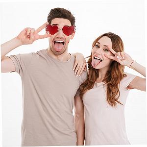 Сонцезахисні окуляри Herz PACKOVE 4, полум'я, без оправи, серце, металеві synthetic.ua - Фото 1