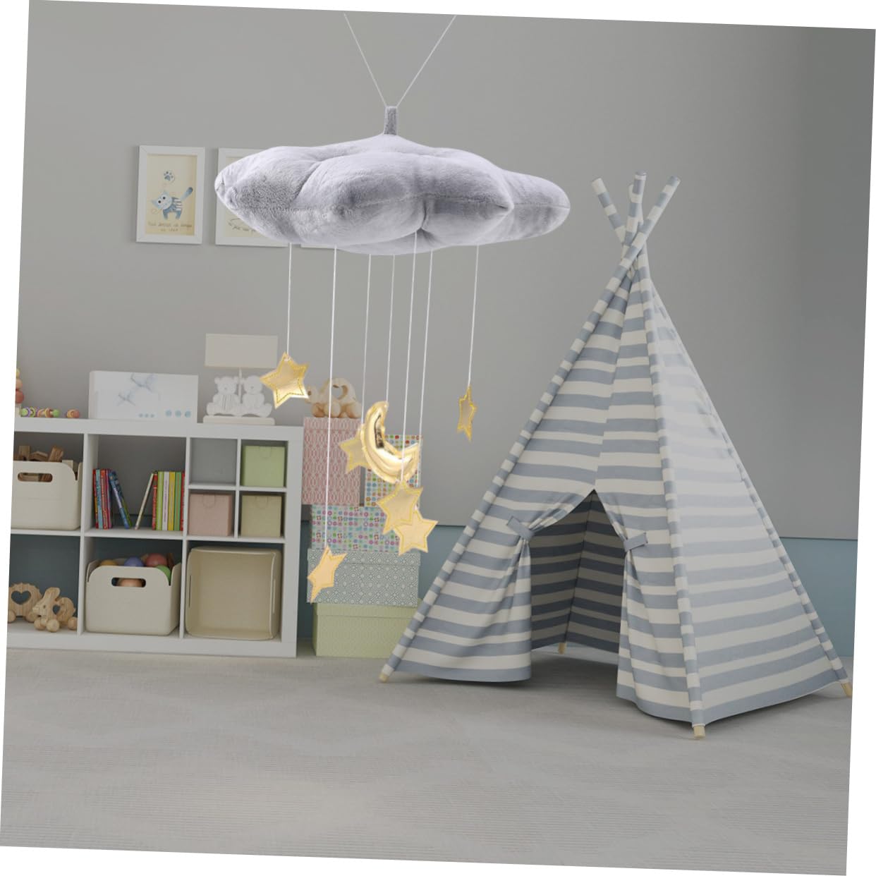 Игрушка Toyvian Wolken Sterne Mond Girlande Подвеска Орнамент Декор Плюшевая Облако DIY Подвеска Северная, фото №6