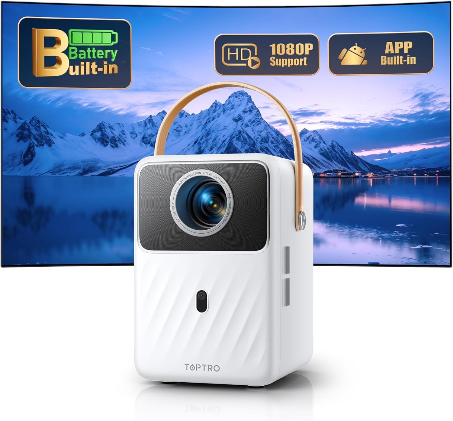 Проектор Toptro B1 HD Wi-Fi Bluetooth Android 11, фото №1