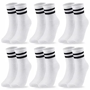 Шкарпетки Бавовняні Спортивні з смужками, 6 пар, розмір 36-43 - Фото 1