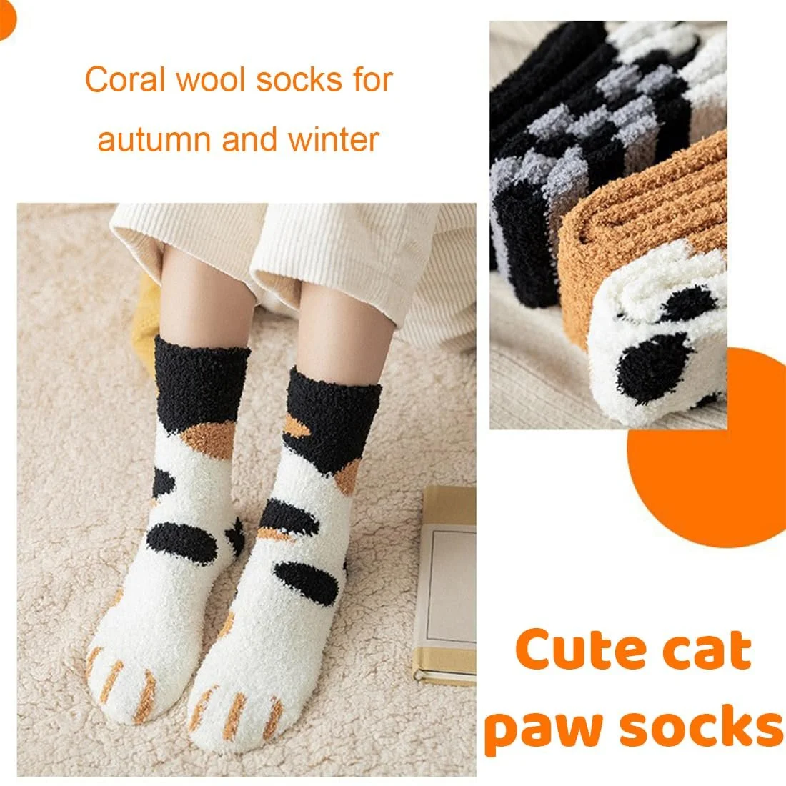 Шкарпетки Жіночі Теплі 3 пари Cat Paw, фото №4
