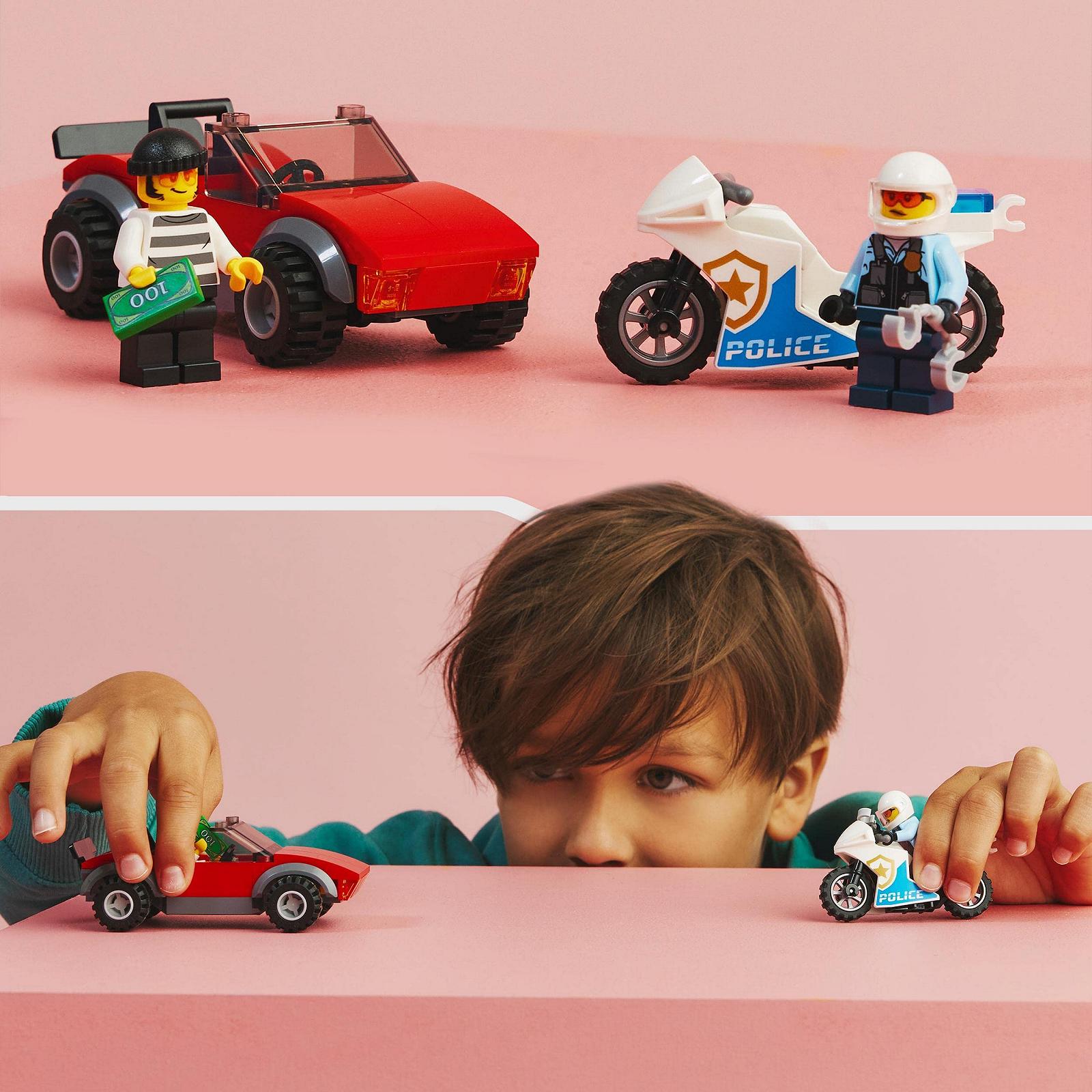 Конструктор LEGO City Police Chase з поліцейським мотоциклом, фото №6