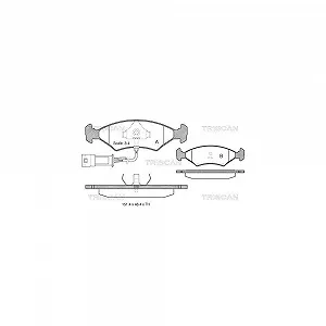 Комплект тормозных колодок, дисковый тормоз TRISCAN 8110 16801 для FORD, передний мост - Фото 1