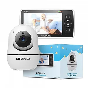Відеоняня SIFUPLEX 720p HD без WiFi 360° Панорама 4x Zoom Нічне бачення 300 м - Фото 1