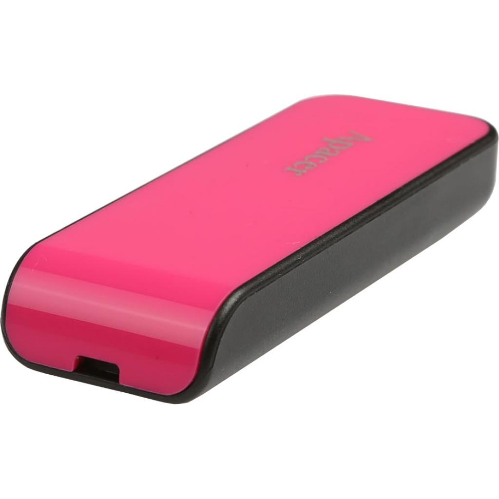 USB флеш-накопичувач Apacer 16gb AH334 pink USB 2.0 AP16GAH334P-1, фото №3