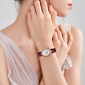 Женские часы JewelryWe Кварцевые Аналоговые Дата Календарь Овальная / Форма змеиной головы Стразы Кожаный Ремешок 30 м Водонепроницаемые, 4 цвета synthetic.ua - Фото 1