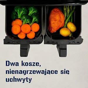 Мультипіч GIROX 9 L Dual 2200Вт 9л двокамерна 10 програм Black Inox Look synthetic.ua - Фото 1