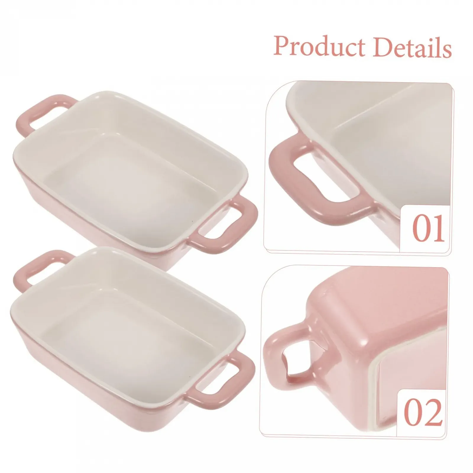 Форма для випікання BESTOYARD прямокутна рожева, фото №5