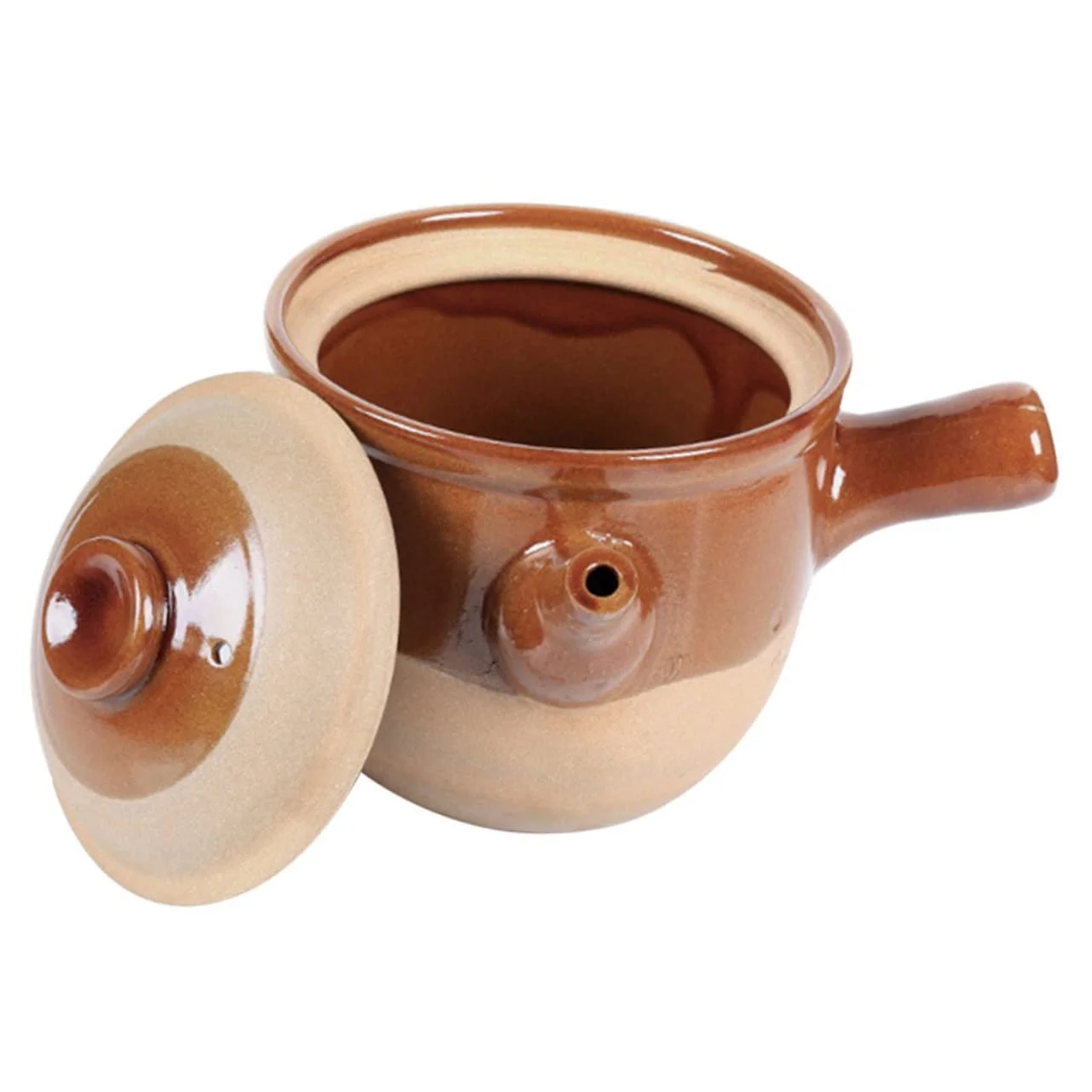 Кастрюля для приготовления китайских лекарств глиняная 1.5 L с эргономичной ручкой, фото №1