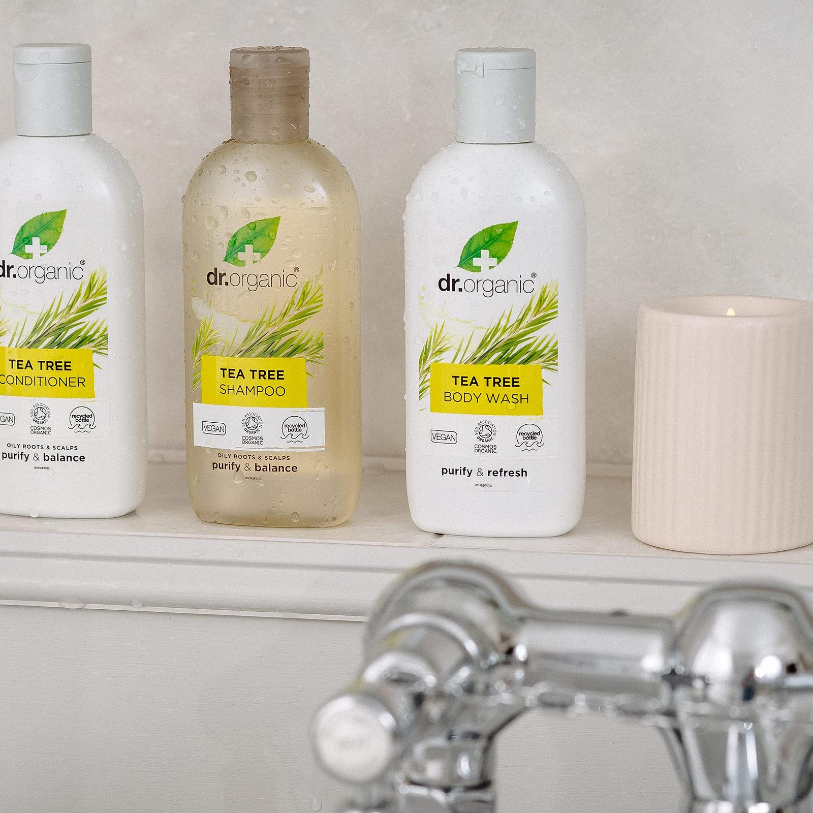 Гель для душа Dr Organic Tea Tree Body Wash Gel натуральный веганский 250 мл (2 шт. в упаковке), фото №8