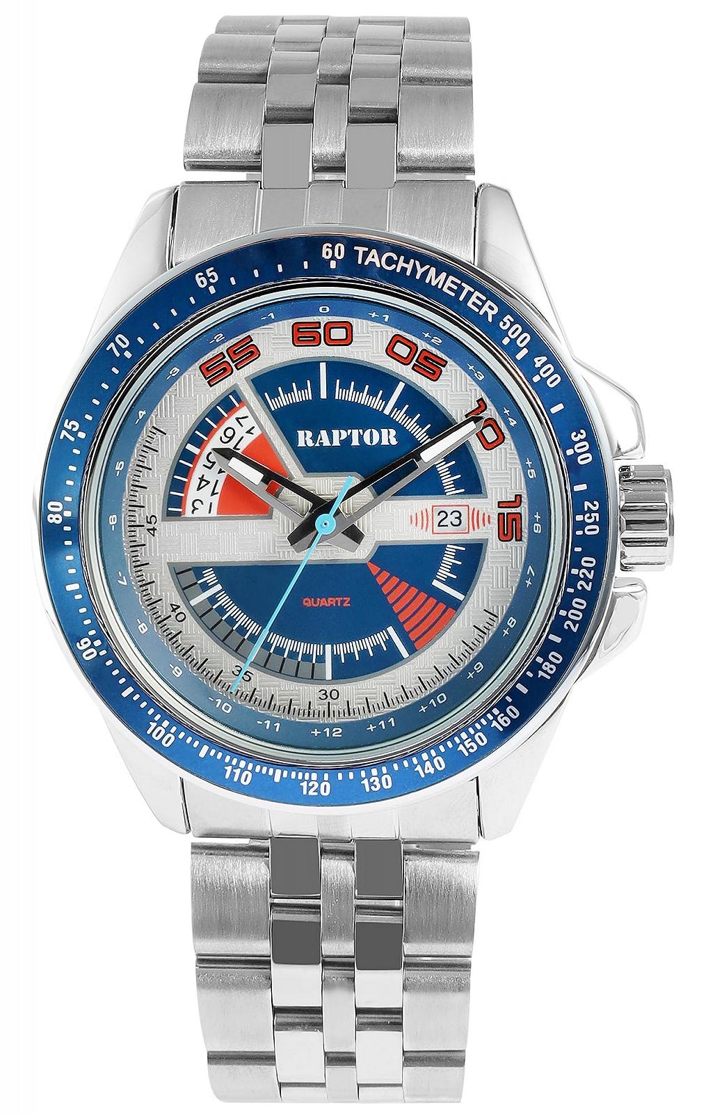 Часы Raptor Elarian Мужские Нержавеющая сталь Раскладная застежка Дата Аналоговые Кварцевые Подарок, фото №1