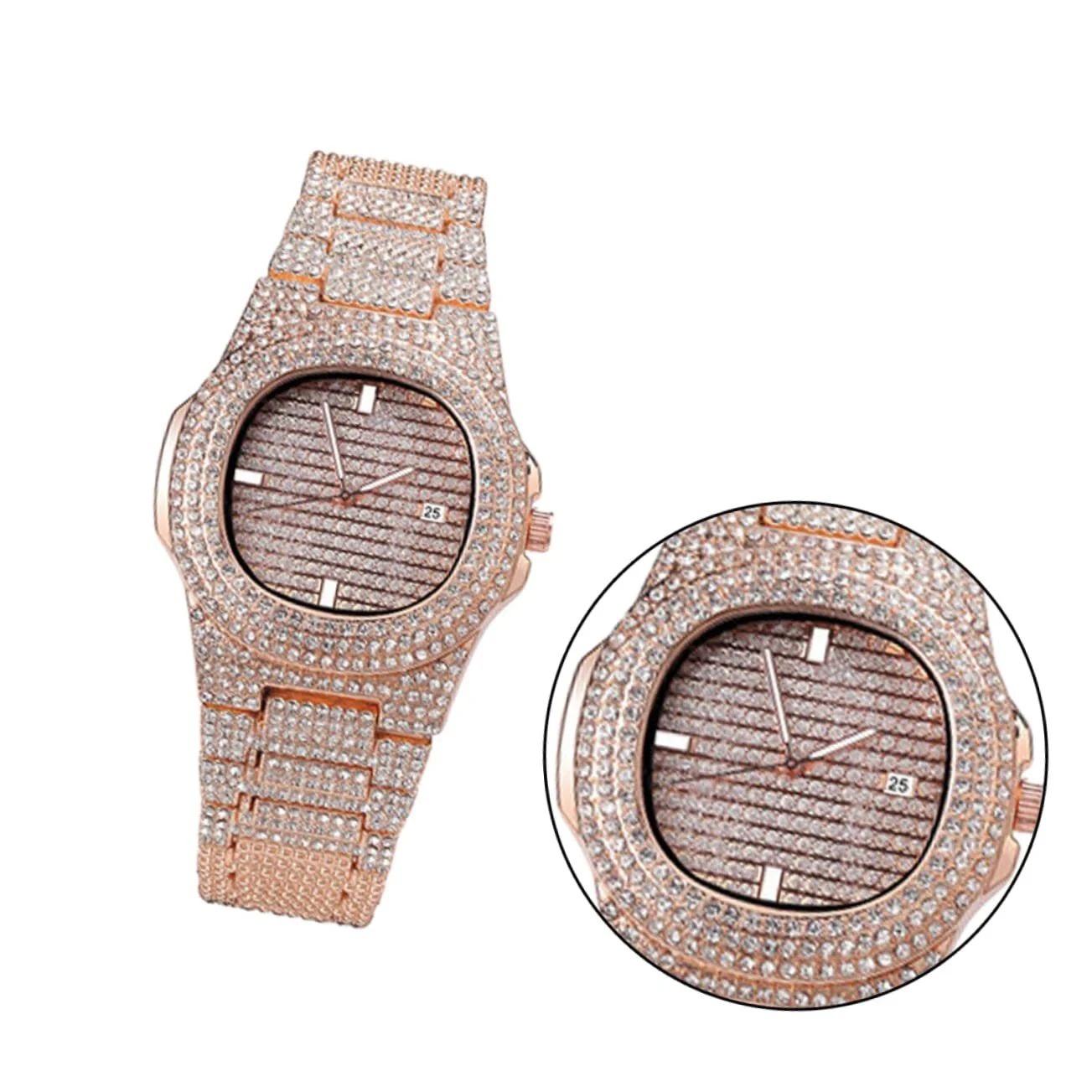 Чоловічий наручний годинник Healvian Золотий, фото №3 Чоловічий наручний годинник Healvian Золотий, фото №3