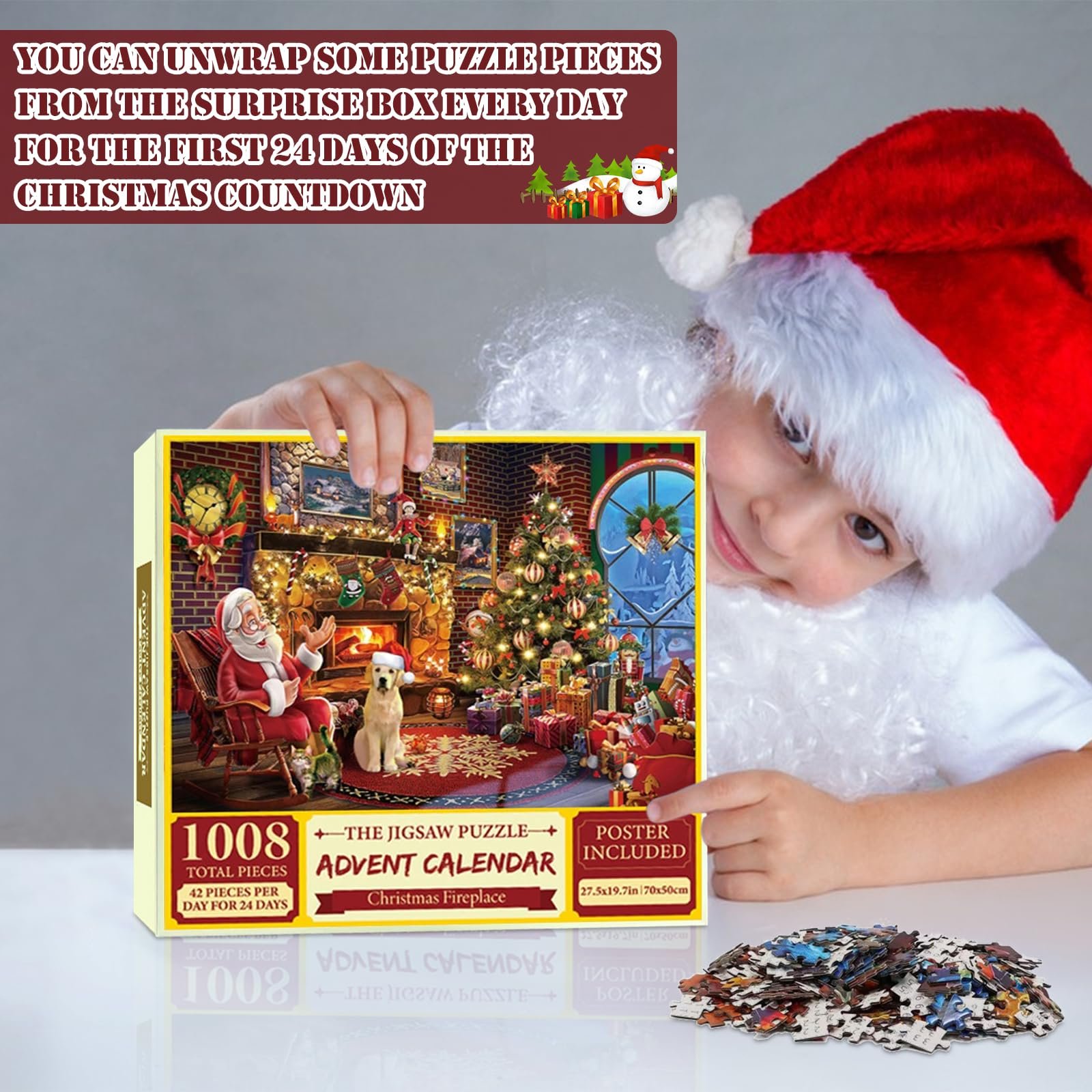 Пазл Christmas Santa Claus 1000 деталей 68 x 48 см, фото №4