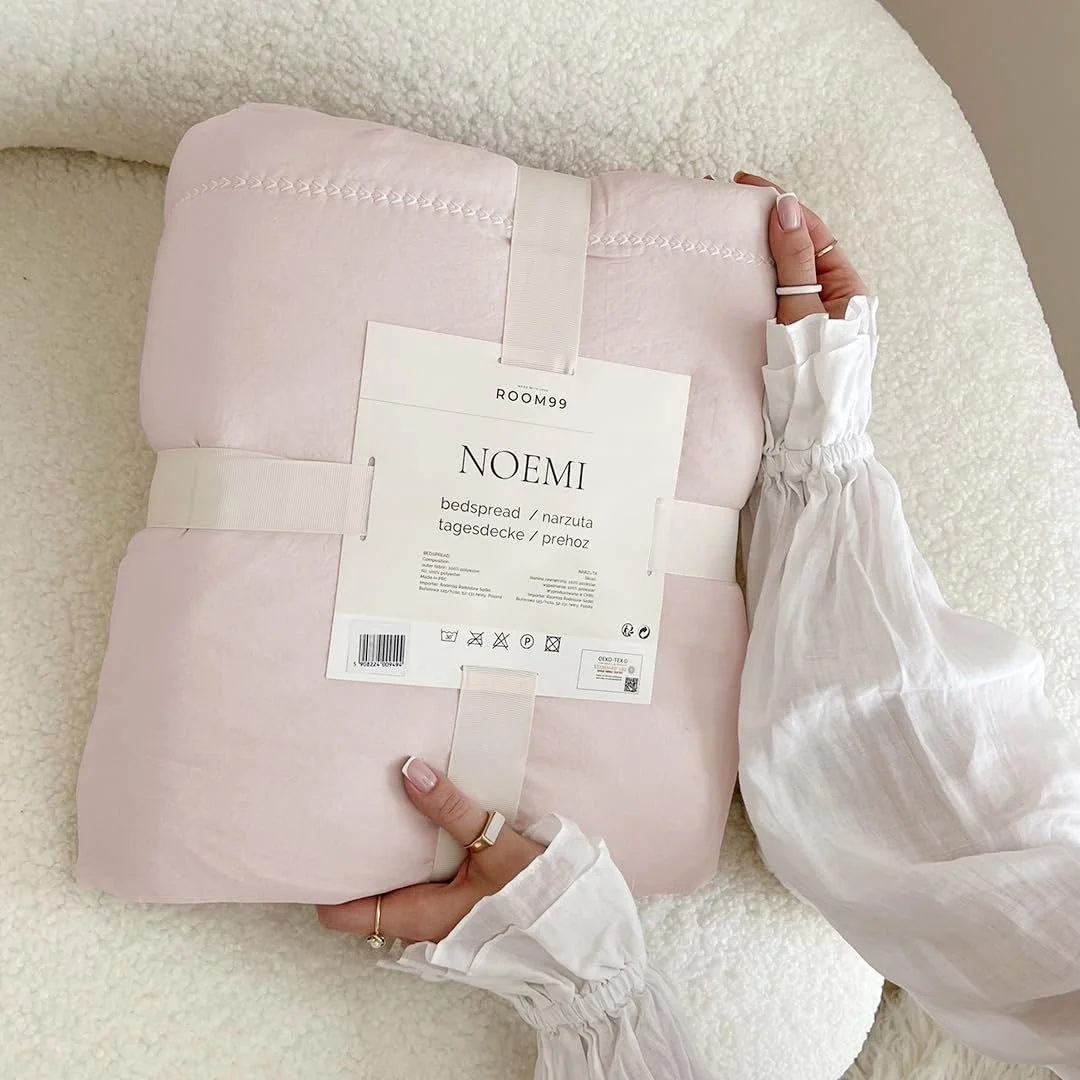 Покривало ROOM99 Noemi Елегантне Пудрово-рожеве, 220 x 240 см, фото №6 Покривало ROOM99 Noemi Елегантне Пудрово-рожеве, 220 x 240 см, фото №6