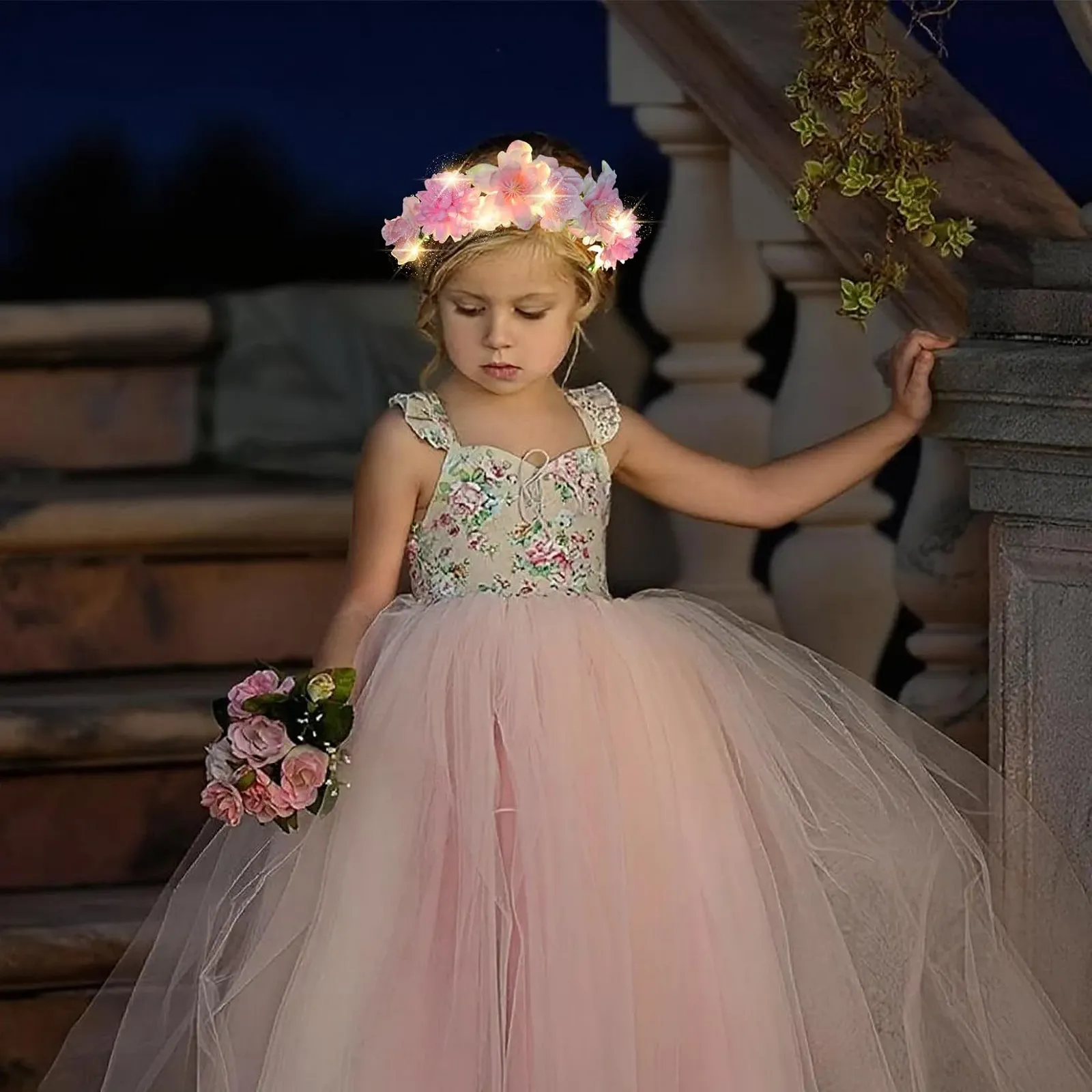 Венок на голову Herbst LED Цветочный, фото №6