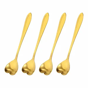 Ложка QUARKZMAN Набір з 4 квіткових ложок з нержавіючої сталі 12,7 см - Фото 1