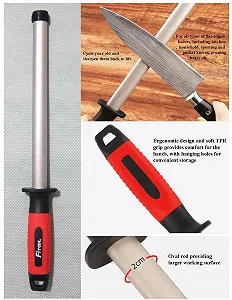 Мусат алмазний 10-дюймовий професійний для заточування кухонних ножів та секаторів synthetic.ua - Фото 1