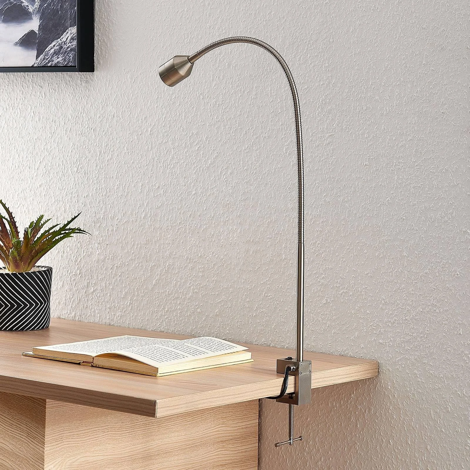 Настільна лампа Lindby Hanilo LED Clamp Light, фото №3