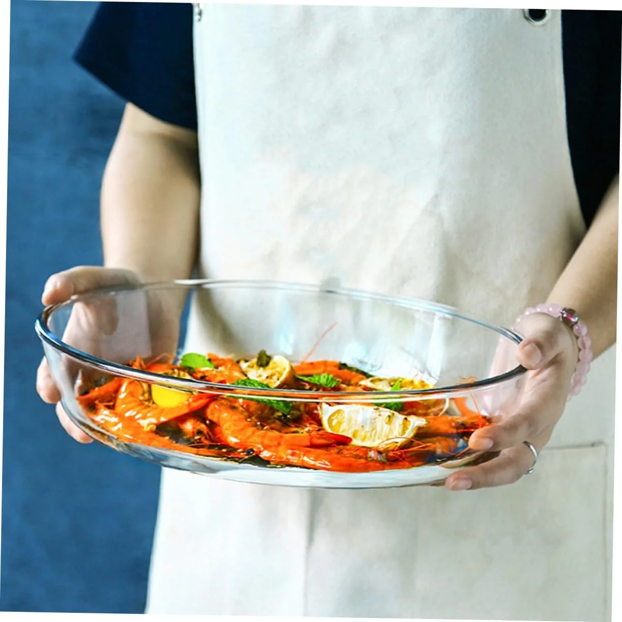 Форма для запекания стеклянная овальная большая Прозрачный, фото №9