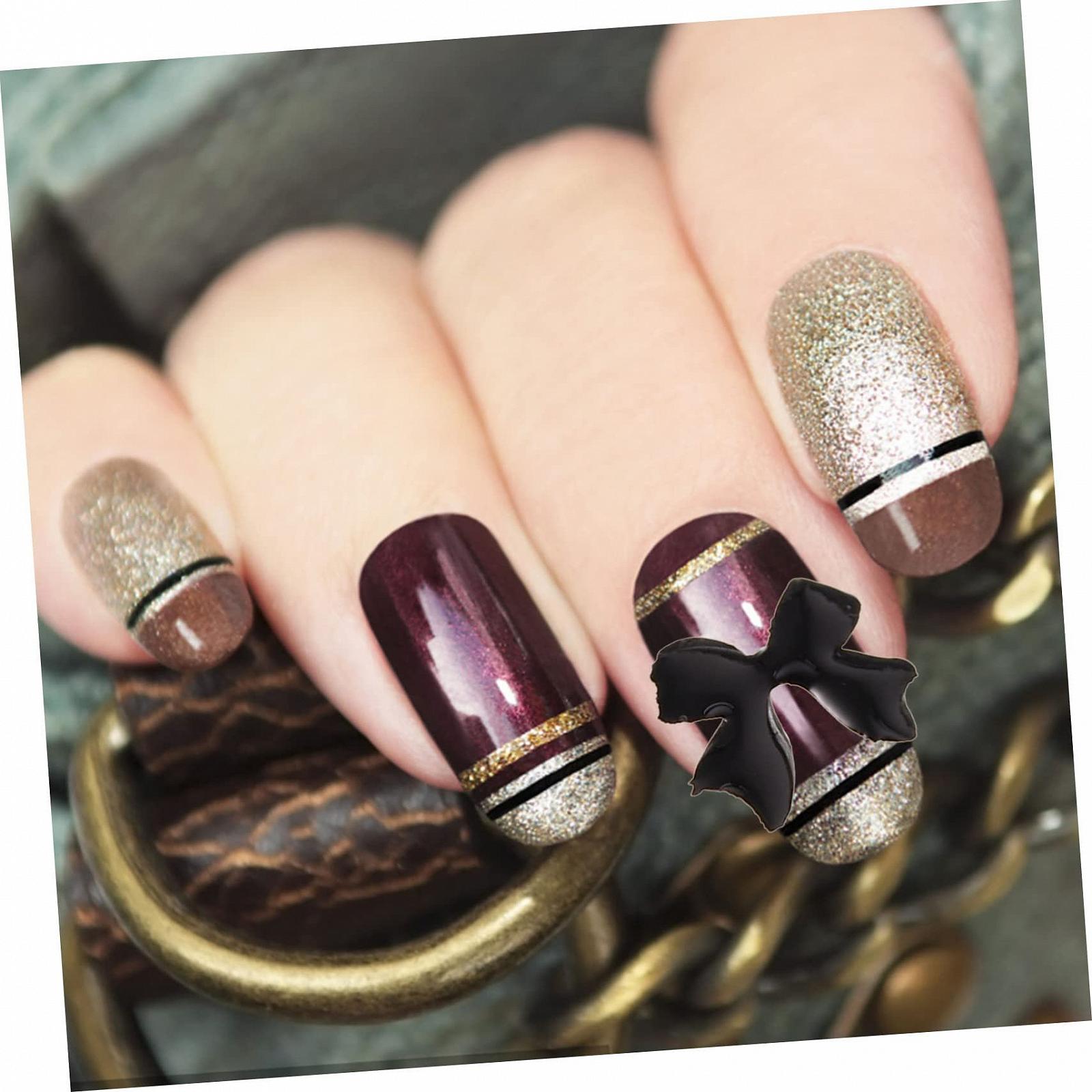 Прикраса для нігтів Бантик і перли Fomiyes для дизайну нігтів з барвистими елементами для елегантного манікюру та творчих проєктів, фото №9