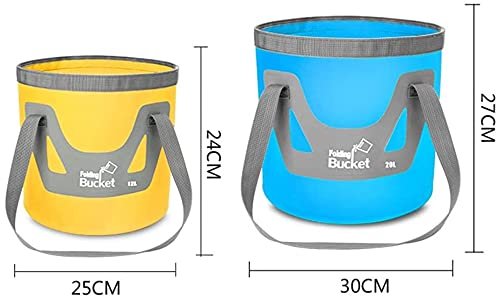 Відро Collapsible Eimer складне для риболовлі, 12 л/20 л, портативне, складане, для води, для подорожей, походів, риболовлі, катання на човнах, садівництва, візків, миюче, 20 л, зелене, фото №6