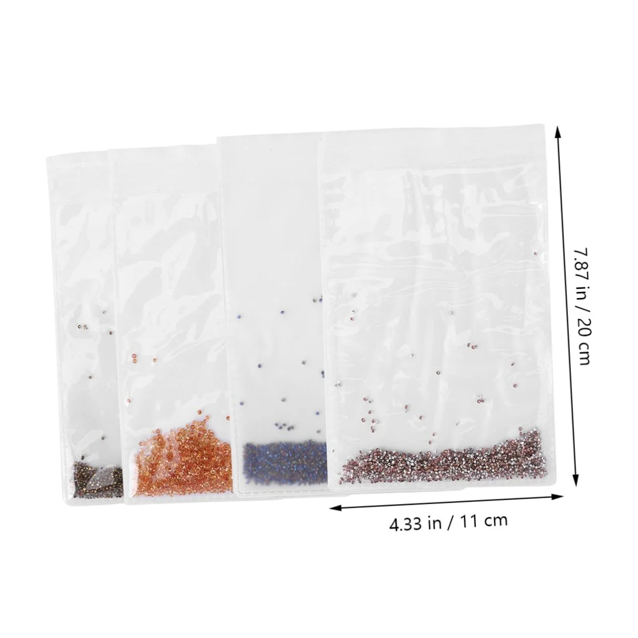 Стрази Housoutil 12 упаковок 5760 шт. Крихітні скляні кришталеві намистини для кришталевий пісок з загостреною основою, фото №6