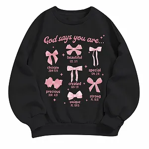 Толстовка Gott SAGT для девочки с капюшоном, свитшот с библейскими стихами, преппи-топ - Фото 1