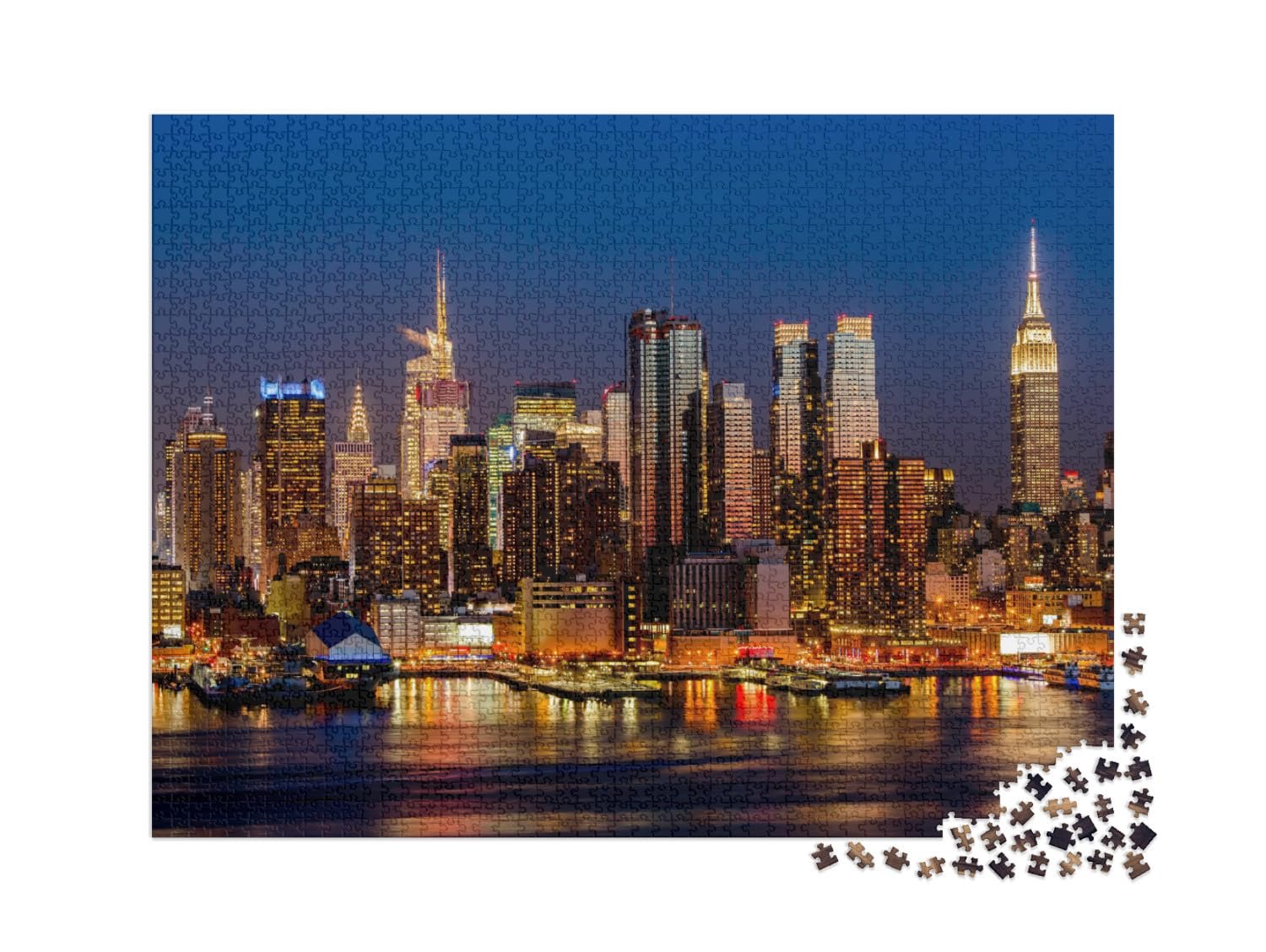 Пазл puzzleYOU New York City Night Skyline Building in Manhattan City Centre 2000 элементов, фото №2 Пазл puzzleYOU New York City Night Skyline Building in Manhattan City Centre 2000 элементов, фото №2