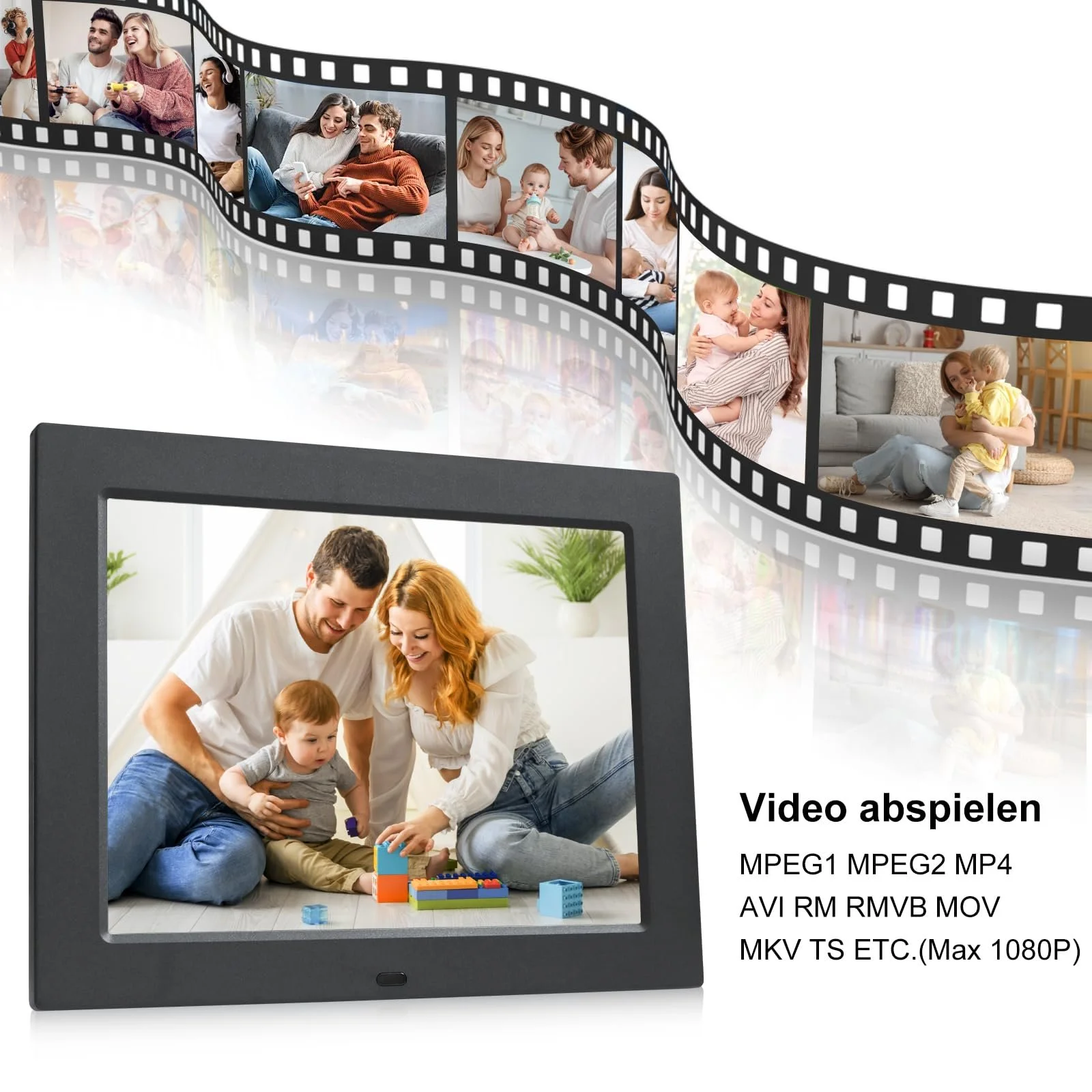 Цифровая фоторамка TSITSC 8.7 дюйма 1024 x 768 IPS Screen Remote Control USB SD Black, фото №6 Цифровая фоторамка TSITSC 8.7 дюйма 1024 x 768 IPS Screen Remote Control USB SD Black, фото №6