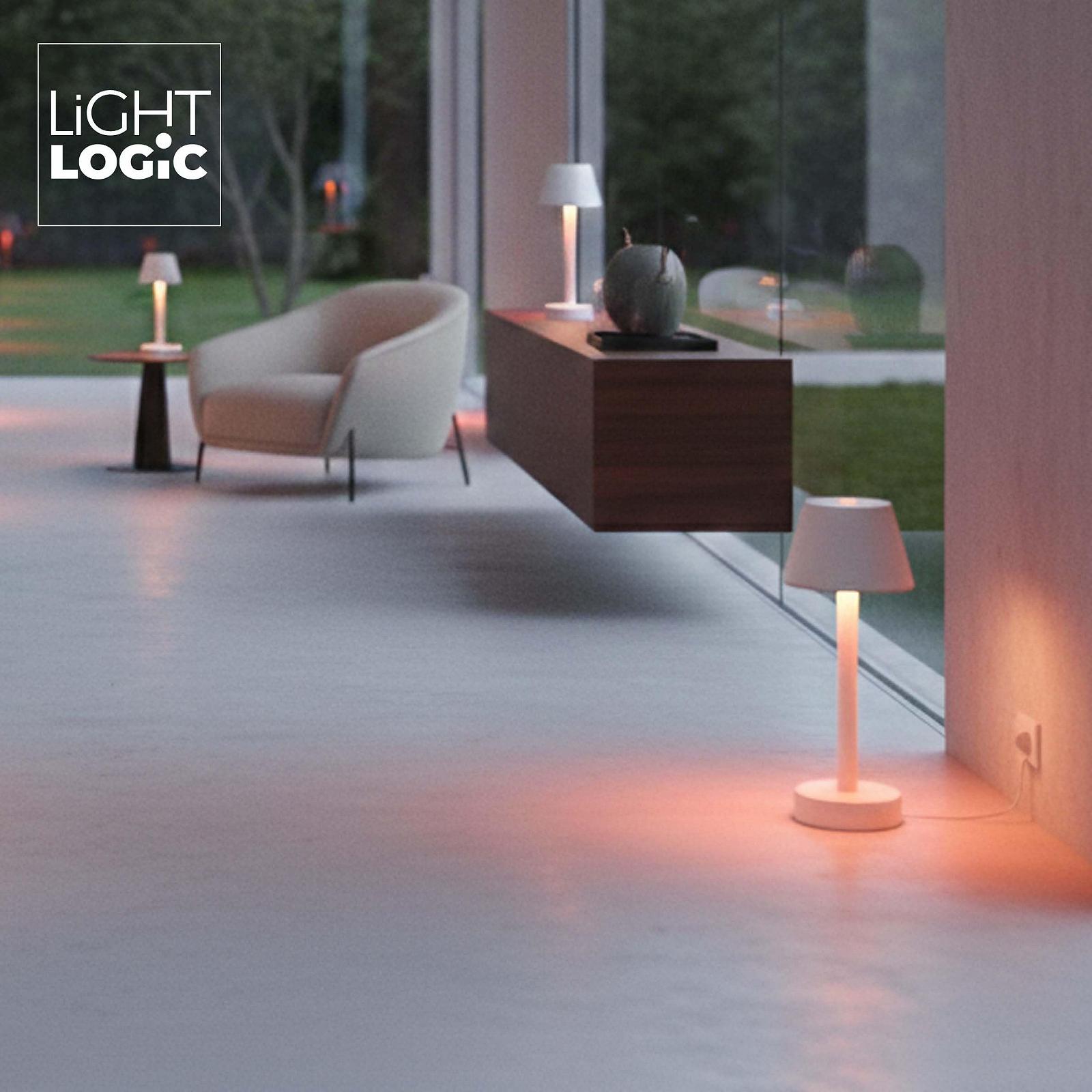 Настільна лампа LightLogic LL JERE DIM RGB W 66322 акумуляторна LED USB IP44 біла, фото №4