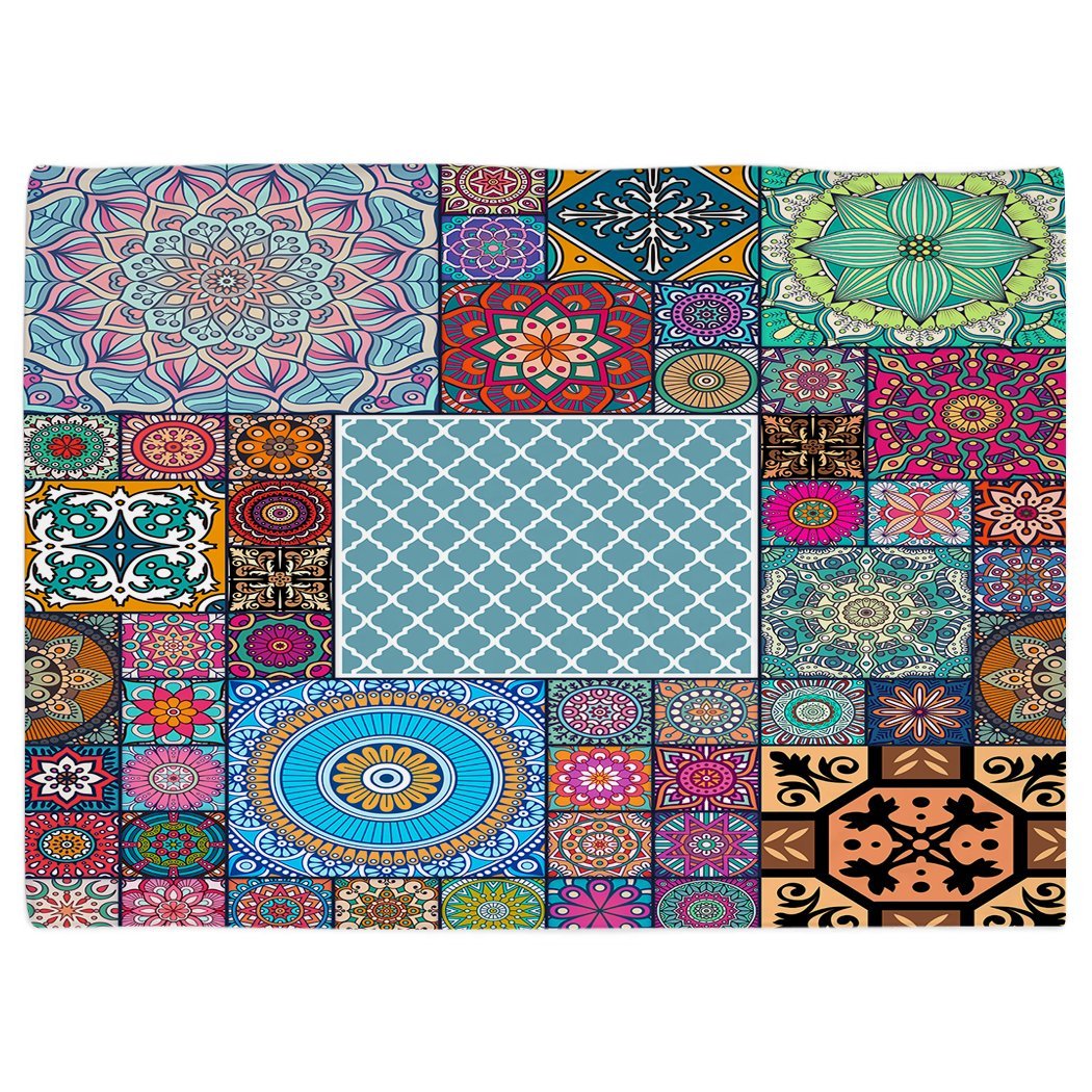 Скатертина Linen Easy Care Moroccan Geometry Psychedelic Mandala 100 x 140 cm, фото №2