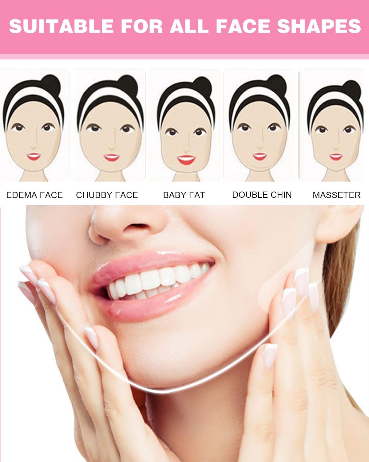 Наклейки для подтяжки лица TPZORJX, 80 шт, с V-образной маской, фото №7 Наклейки для подтяжки лица TPZORJX, 80 шт, с V-образной маской, фото №7