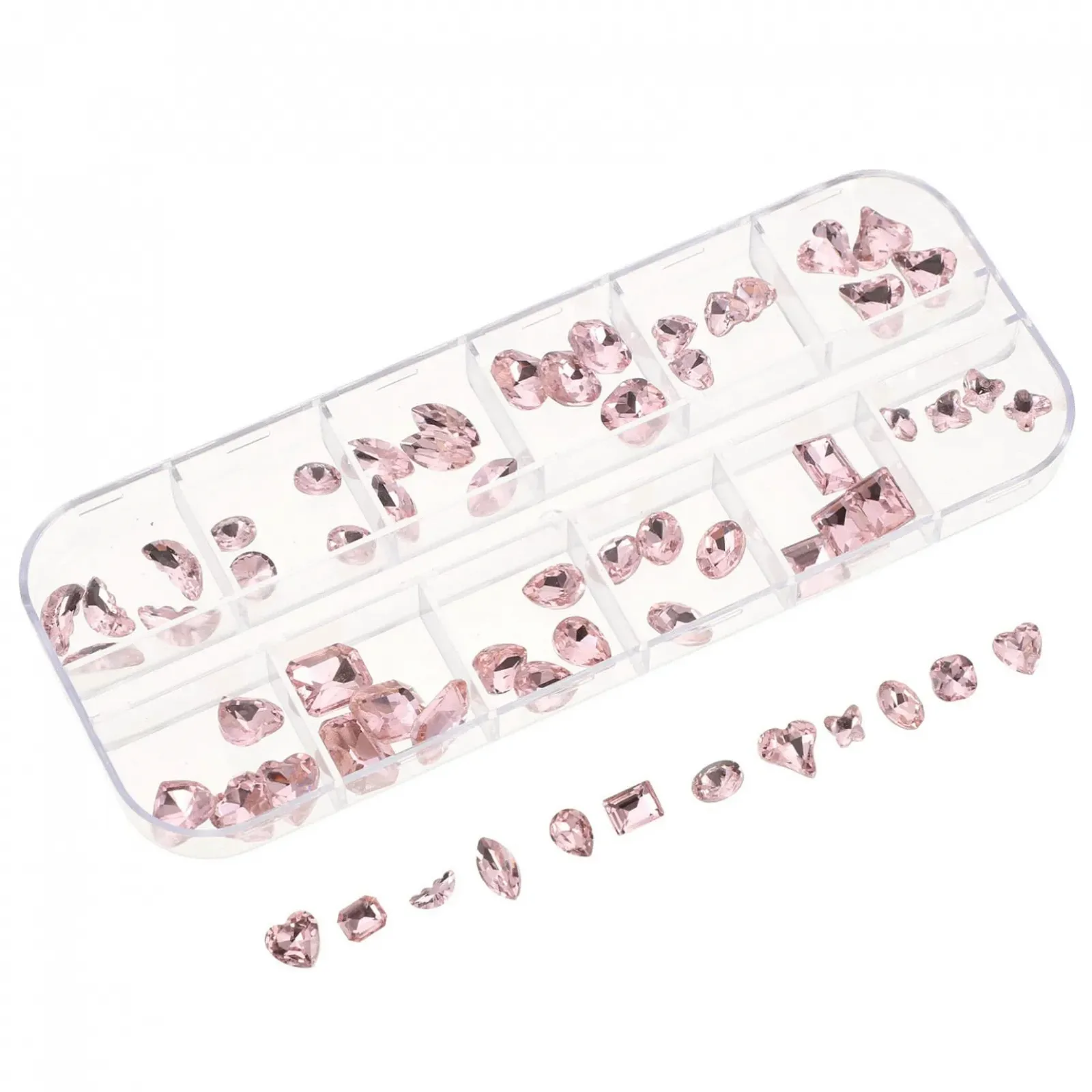 Стразы для ногтей FRCOLOR, нерегулярные формы, шампань и AB цвет, фото №3