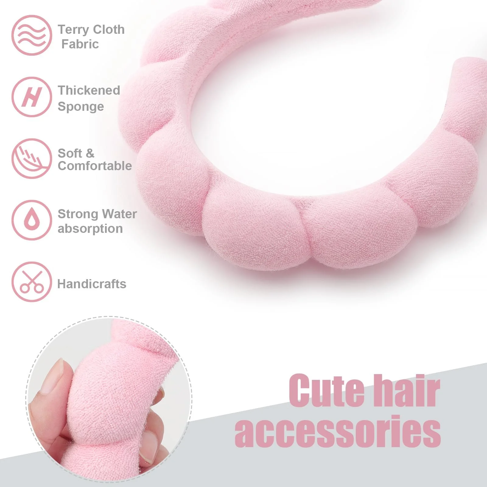 Пов'язка для Спа DRESHOW для вмивання обличчя, фото №3