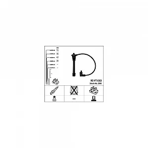 Комплект проводів запалювання NGK 2995 для ALFA ROMEO FIAT LANCIA FERRARI MASERATI ABARTH - Фото 1