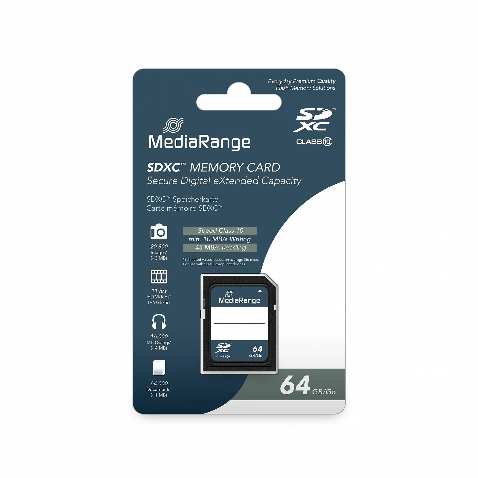 Карта пам'яті MediaRange MR962 64GB SDXC Class 10 Red/Black, фото №5 Карта пам'яті MediaRange MR962 64GB SDXC Class 10 Red/Black, фото №5