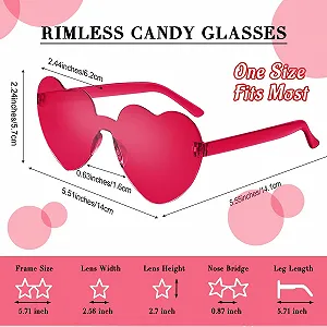 Солнцезащитные очки в форме сердца CHRORINE, без оправы synthetic.ua - Фото 1