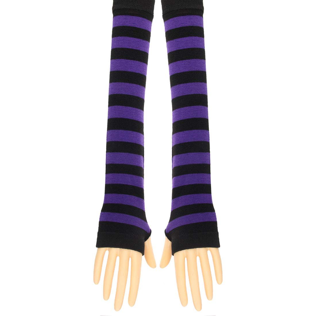 Гетри в смужку (2 пари) (чорно-фіолетові), фото №4