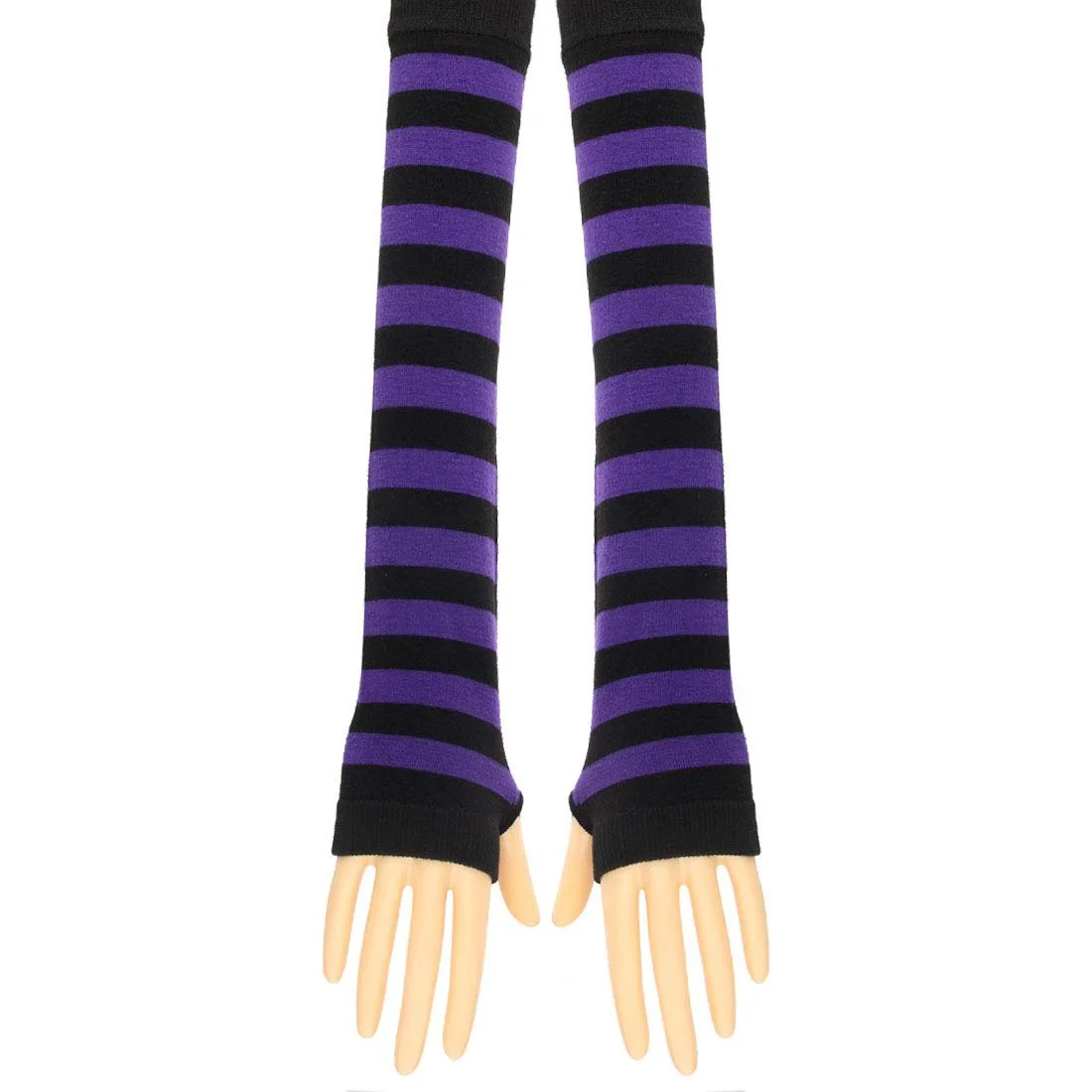 Гетры в полоску (2 пары) (черно-фиолетовые), фото №4