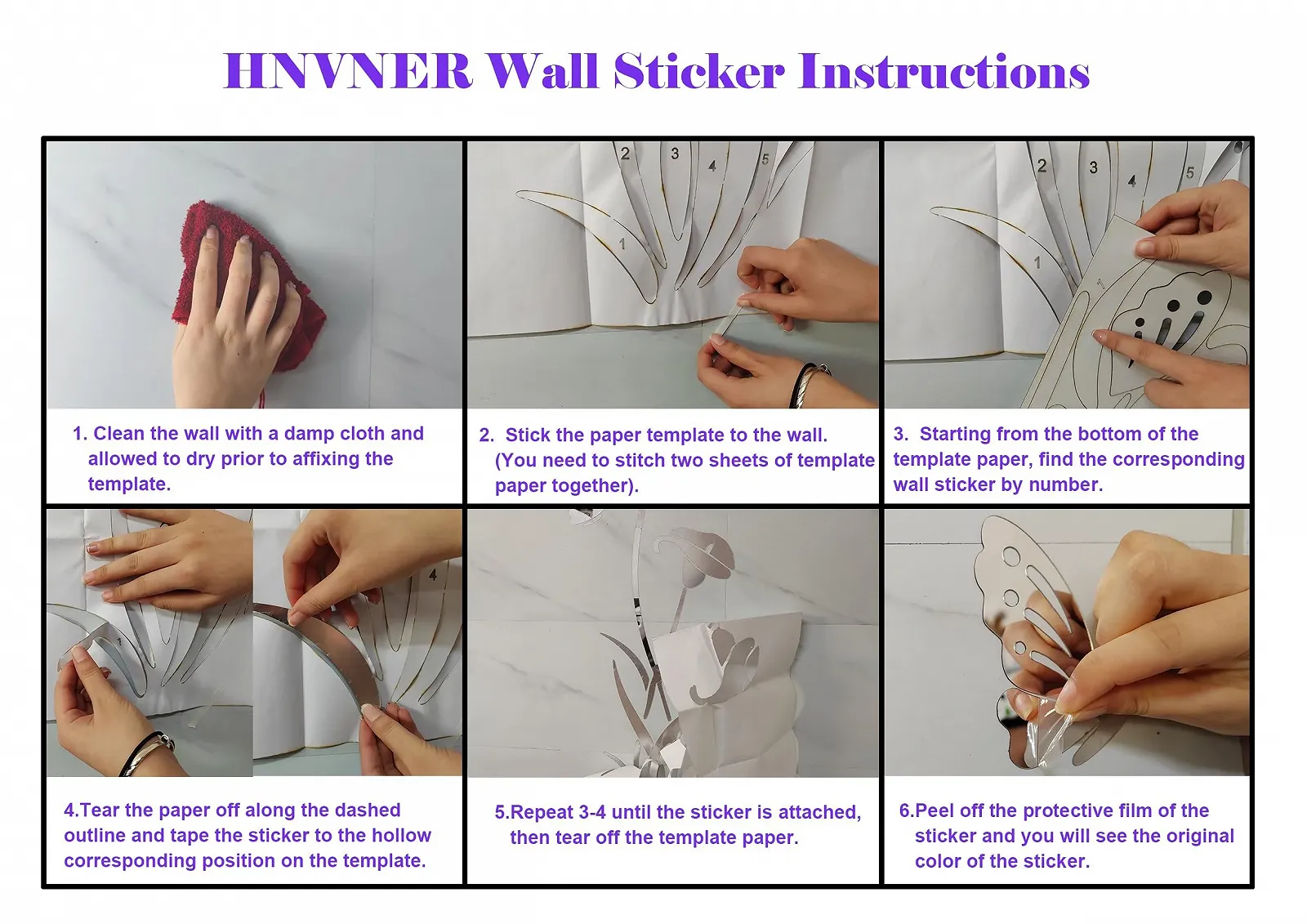 Наклейка на стіну Flower 3D DIY 59 x 31 дюйм Червона, фото №9