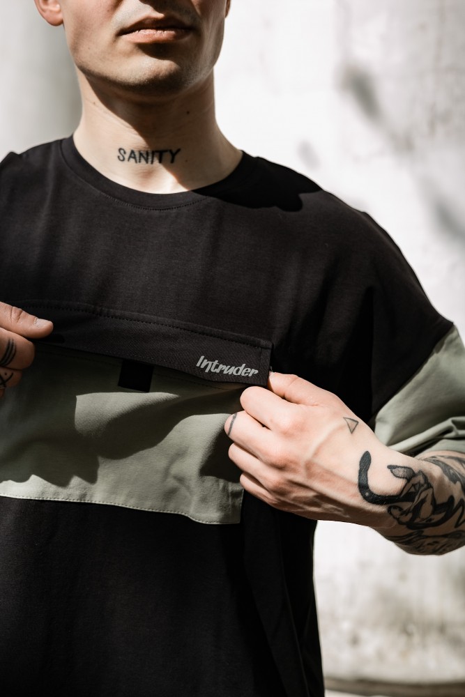 Футболка FreeDom черная с оливкой, фото №9