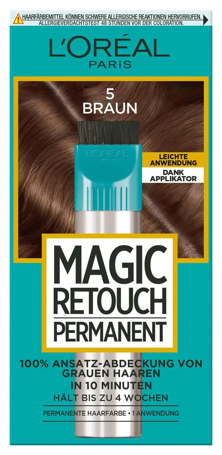 Фарба для волосся L'Oréal Paris Magic Retouch Permanent, No. 5 Коричневий, фото №1 Фарба для волосся L'Oréal Paris Magic Retouch Permanent, No. 5 Коричневий, фото №1