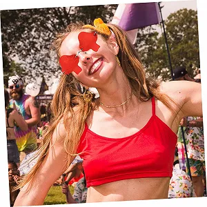 Гавайские очки с винтажной оправой PACKOVE 2 шт. synthetic.ua - Фото 1