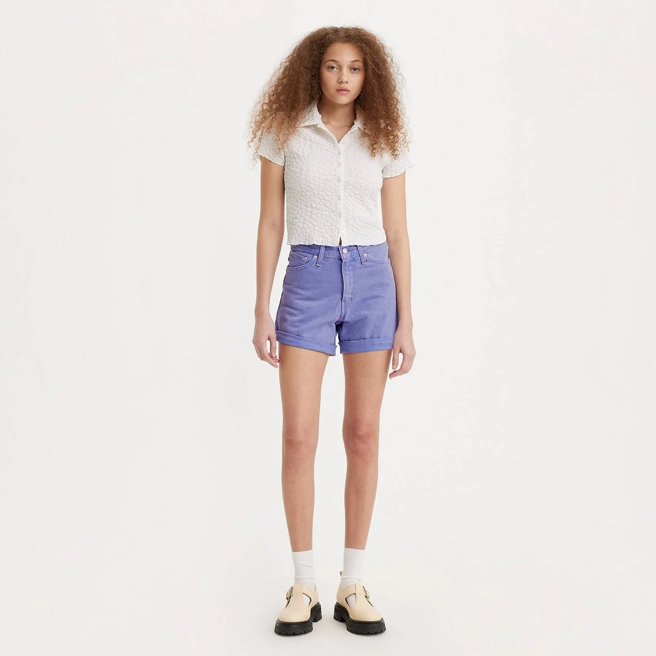 Жіночі шорти Levis - Rolled 80S Mom Shorts Dusty Persian Viol - 25, фото №1