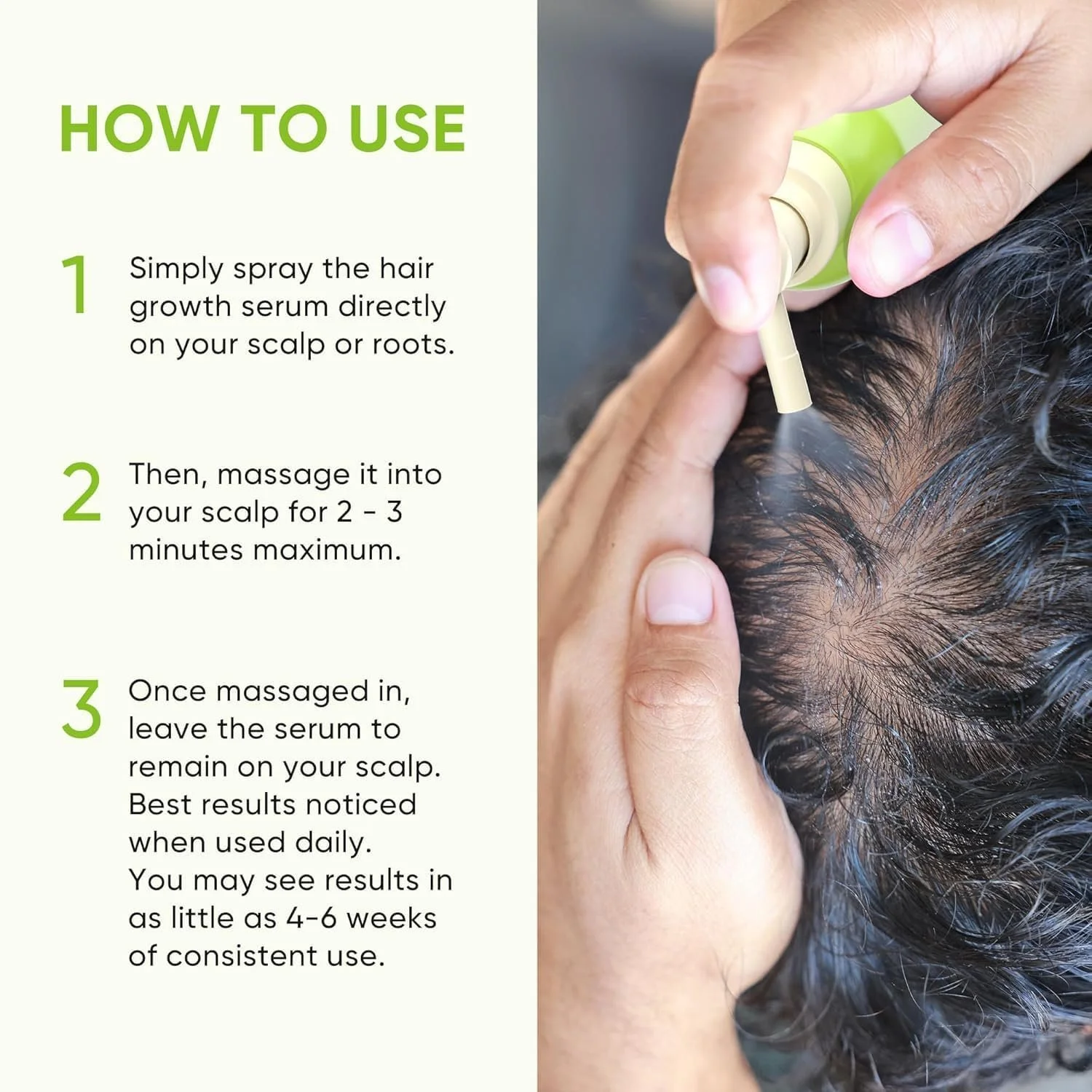 Сироватка-спрей для росту волосся Svvimer - з розмарином, олією батайї та біотином 60 мл, фото №7