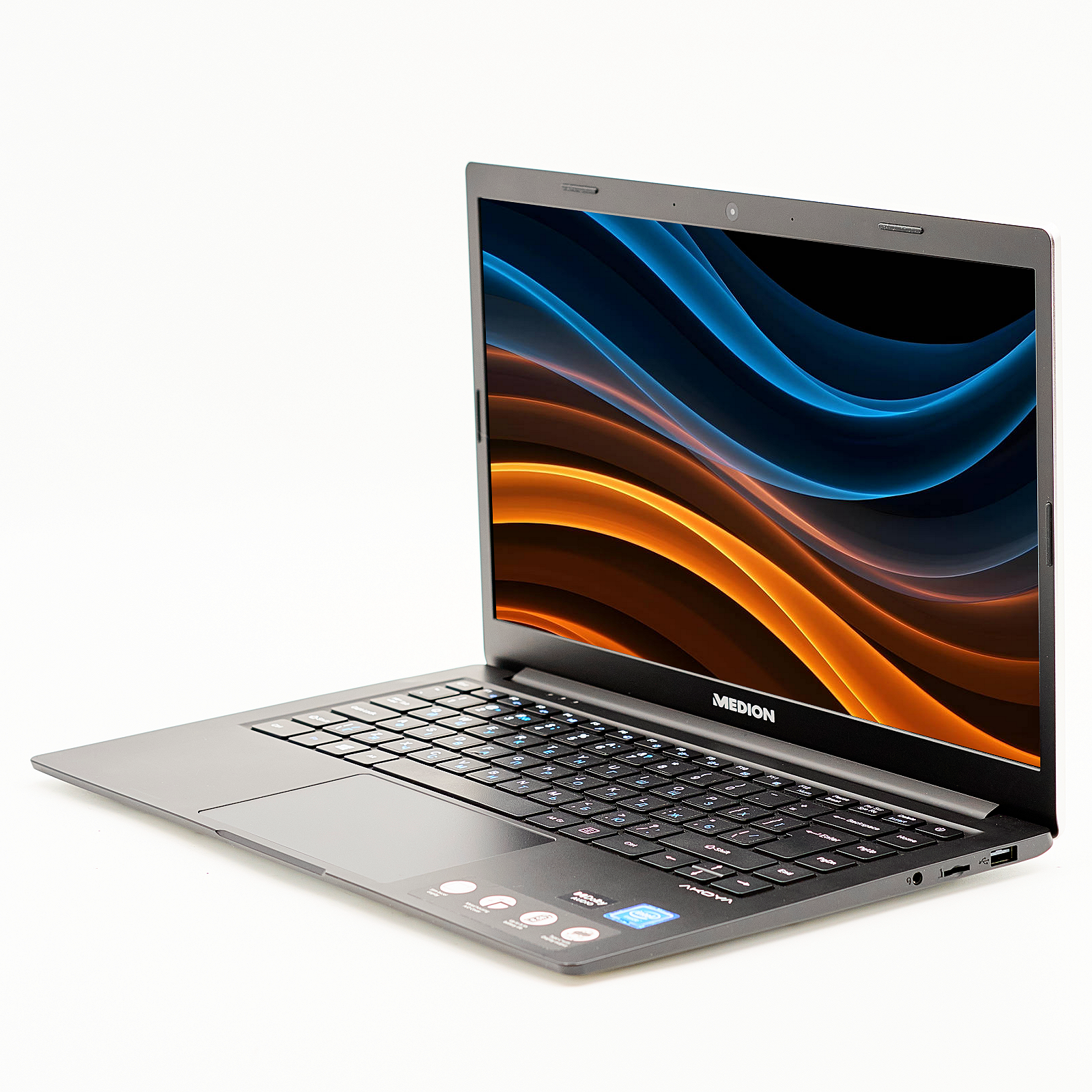 Ноутбук 14" Medion (Lenovo Group) Akoya E4251 Intel RAM 4 ГБ SSD 256 ГБ + eMMC 64 ГБ FullHD IPS Метал Ультрабук Win10 (4251), фото №3