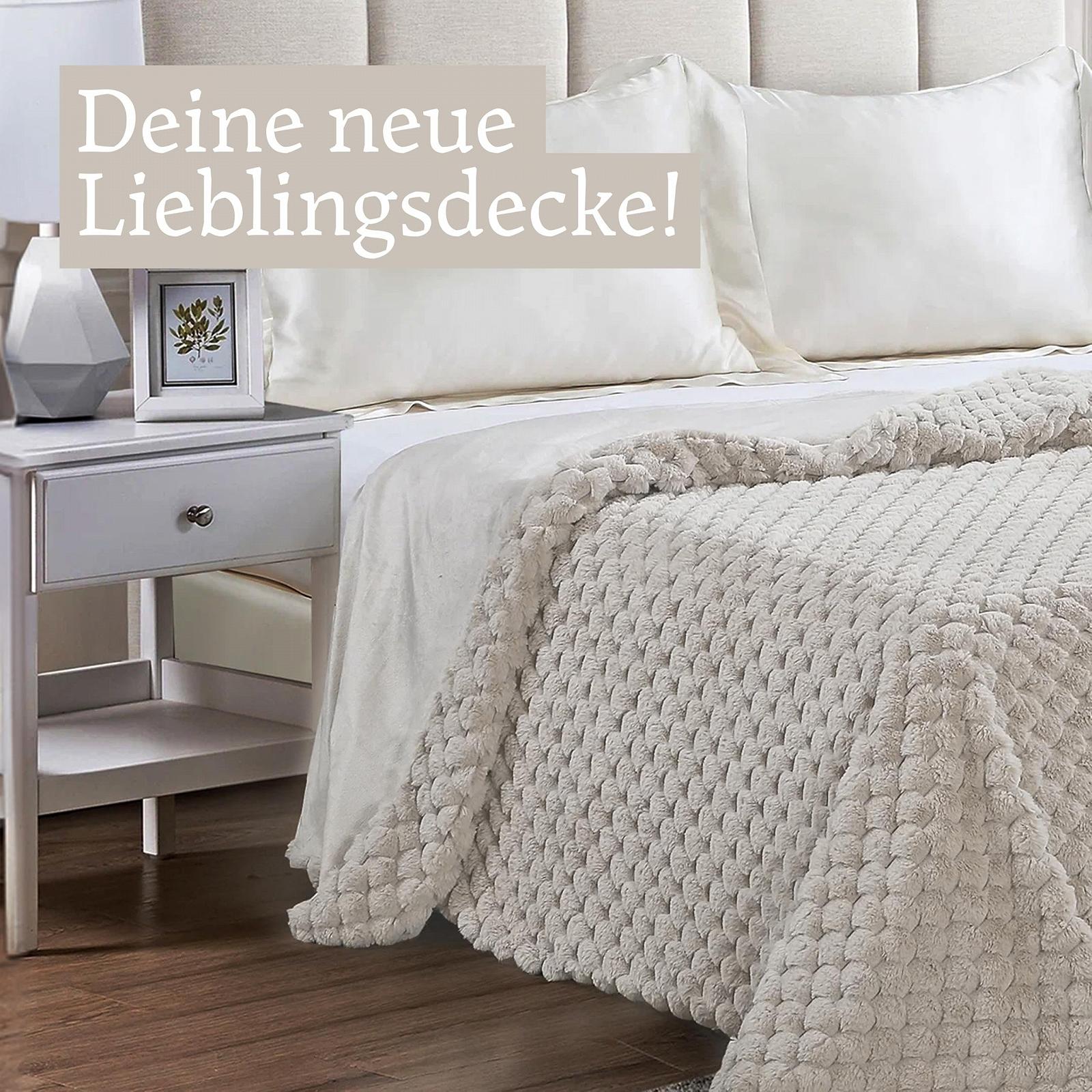 Плед Пухнастий Кремовий 150 x 125 см, фото №2 Плед Пухнастий Кремовий 150 x 125 см, фото №2