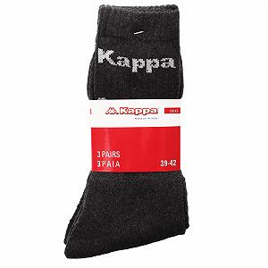 Носки KAPPA LOGO SABOYA Темно-серый 3 пары 35-38 synthetic.ua - Фото 1