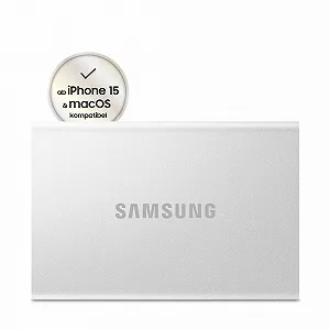Портативный SSD Samsung T7 Resurrected MU-PD1T0G/WW 1 ТБ USB 3.2 Gen.2 Metallic Silver synthetic.ua - Фото 1