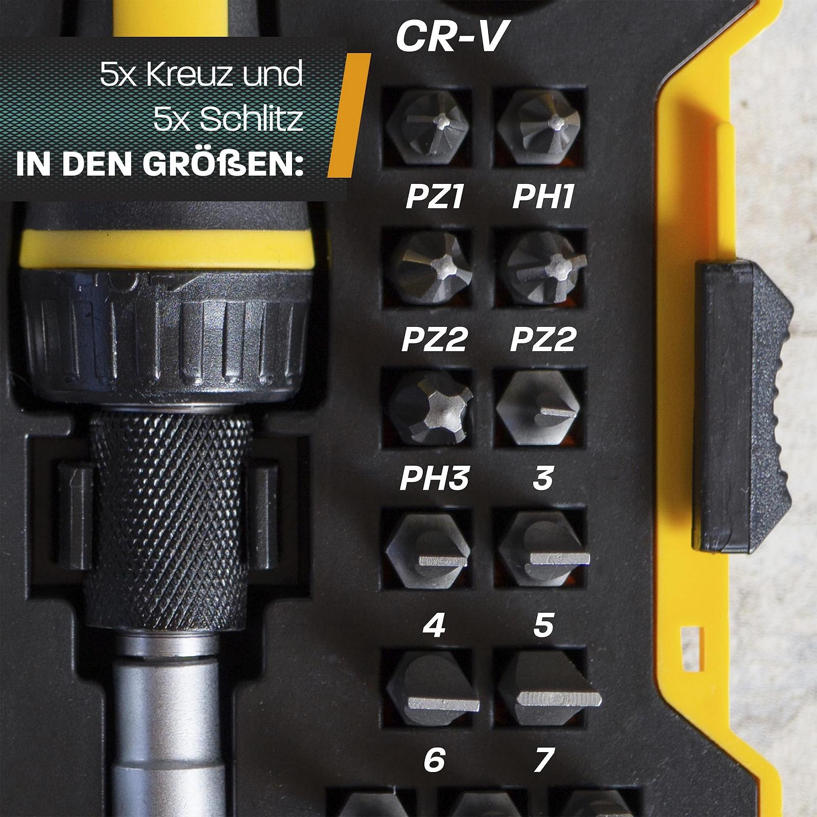 Набір викруток Hinrichs 2 предмети - Набір тріскачкових викруток 29 предметів з Т-подібною рукояткою і Набір прецизійних викруток 28 предметів - Інструментальний набір для прецизійної механіки - Мультиніжковий набір, фото №4 Набір викруток Hinrichs 2 предмети - Набір тріскачкових викруток 29 предметів з Т-подібною рукояткою і Набір прецизійних викруток 28 предметів - Інструментальний набір для прецизійної механіки - Мультиніжковий набір, фото №4